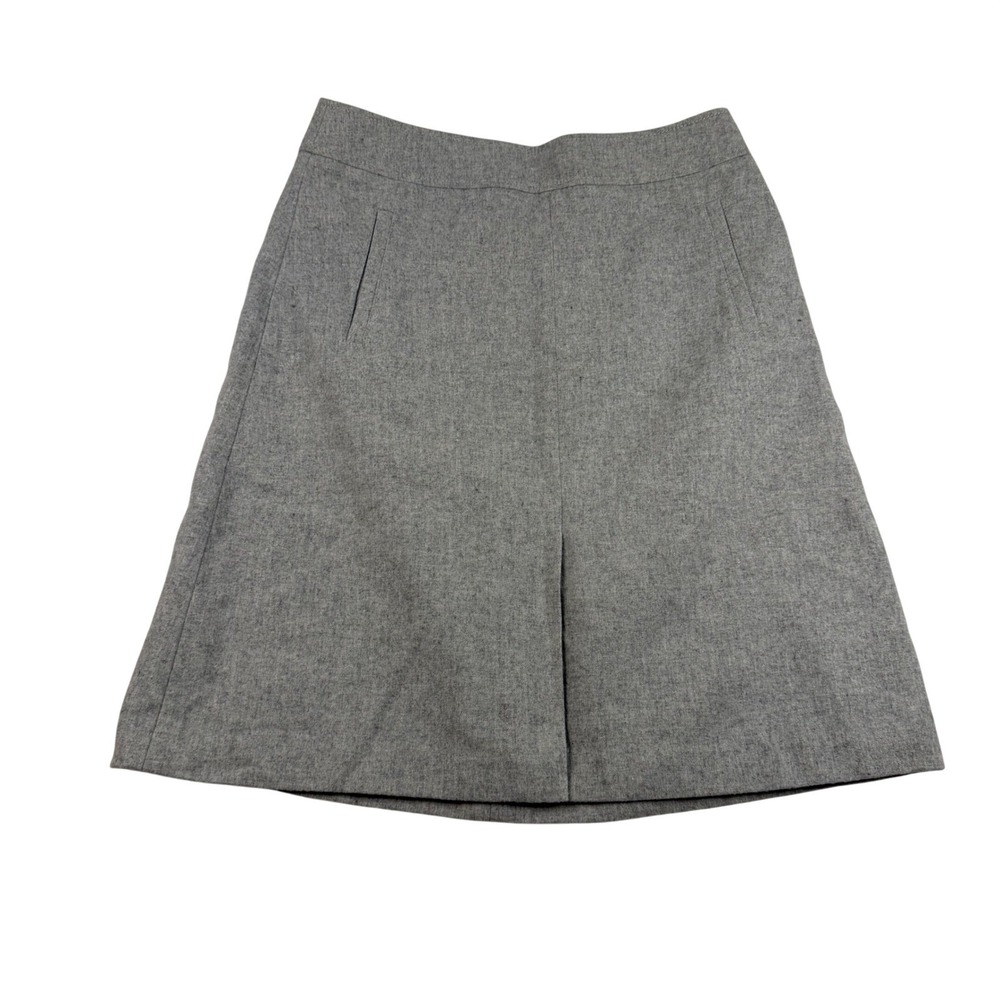 Banana Republic Womens Gray Wool Blend A-Line Career Skirt Size 6 Heathered Gray